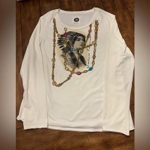 Double D Ranch long sleeve t-shirt XL, cream/ off white
